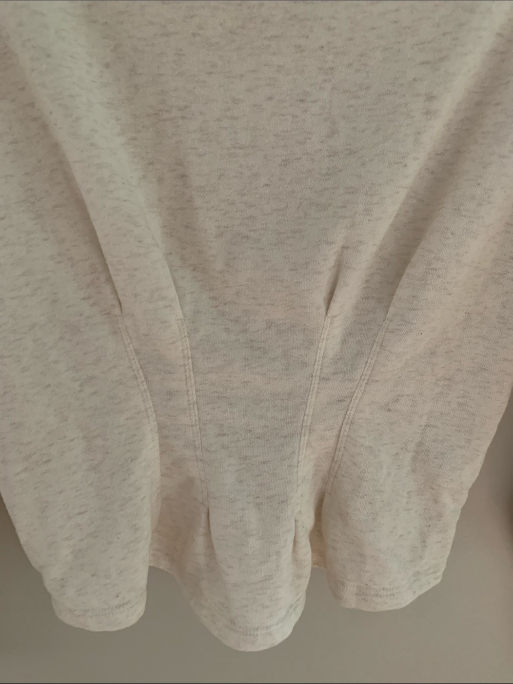 Anthropologie Pilcro Corset Sweatshirt Cream Small Neutral Minimalist Casual - Picture 3 of 9